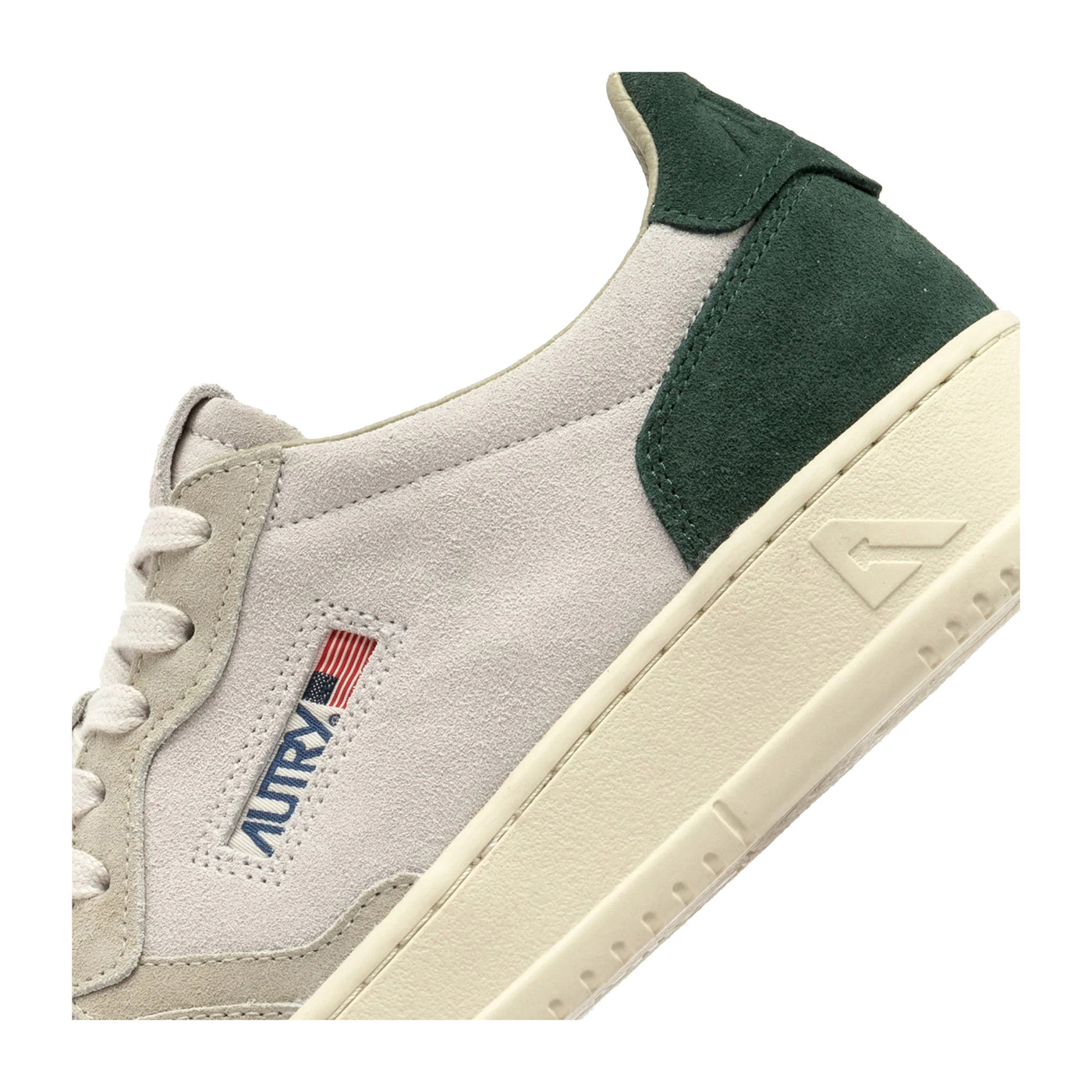 Sneakers Uomo Medalist Low in suede Grigio/Verde dettaglio