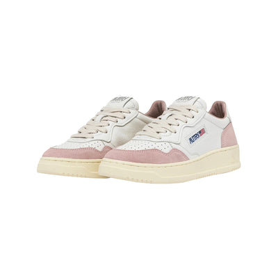 Sneakers Donna Medalist Bianco con dettagli suede rosa