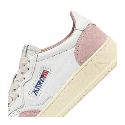 Sneakers Donna Medalist Bianco con dettagli suede rosa dettaglio