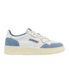 Sneakers Donna in pelle e suede Bianco/Celeste