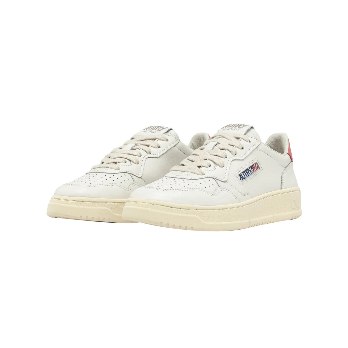 Sneakers Donna Medalist Low in pelle Bianco/Rosa