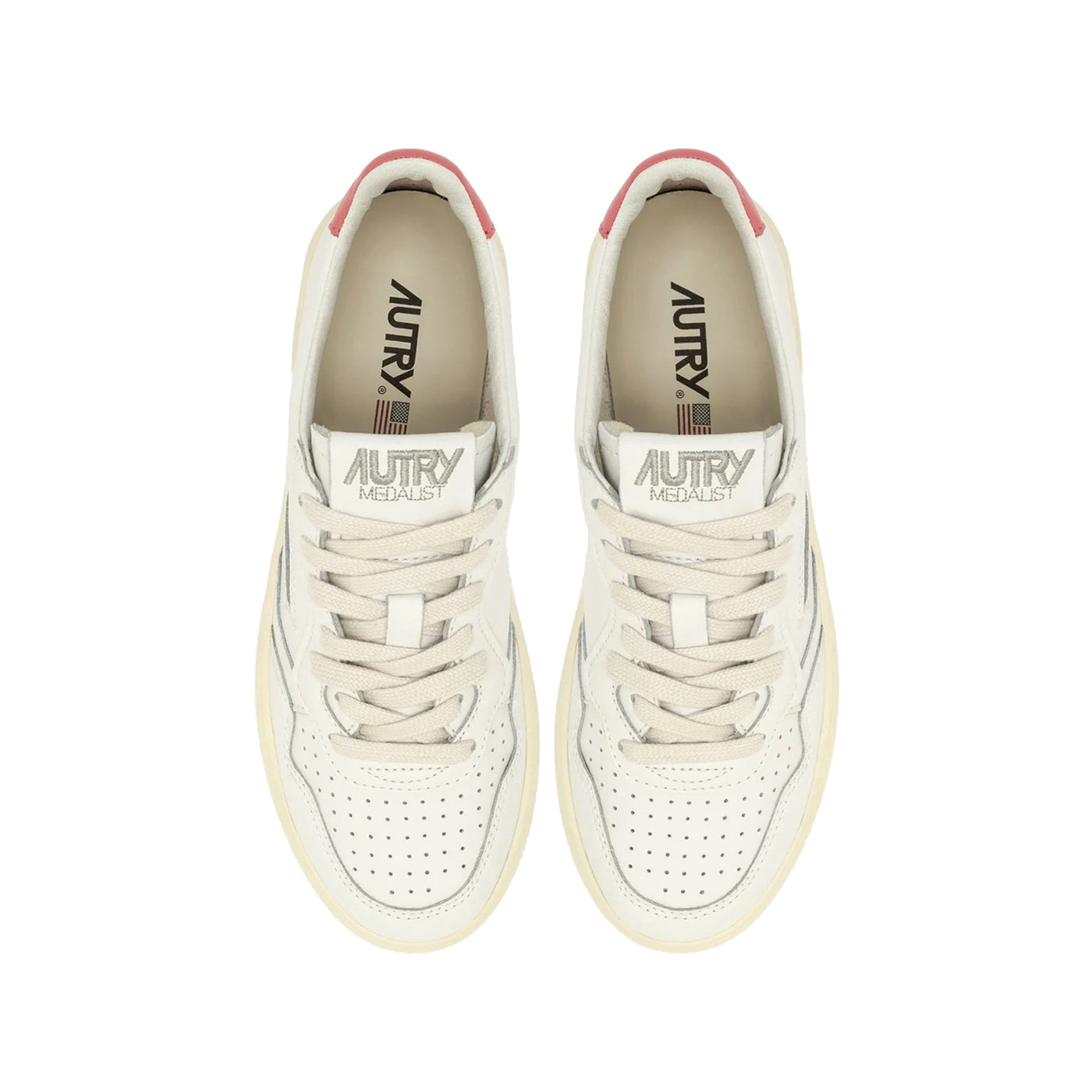 Sneakers Donna Medalist Low in pelle Bianco/Rosa