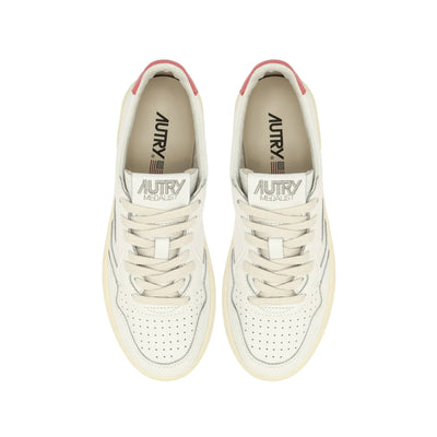 Sneakers Donna Medalist Low in pelle Bianco/Rosa