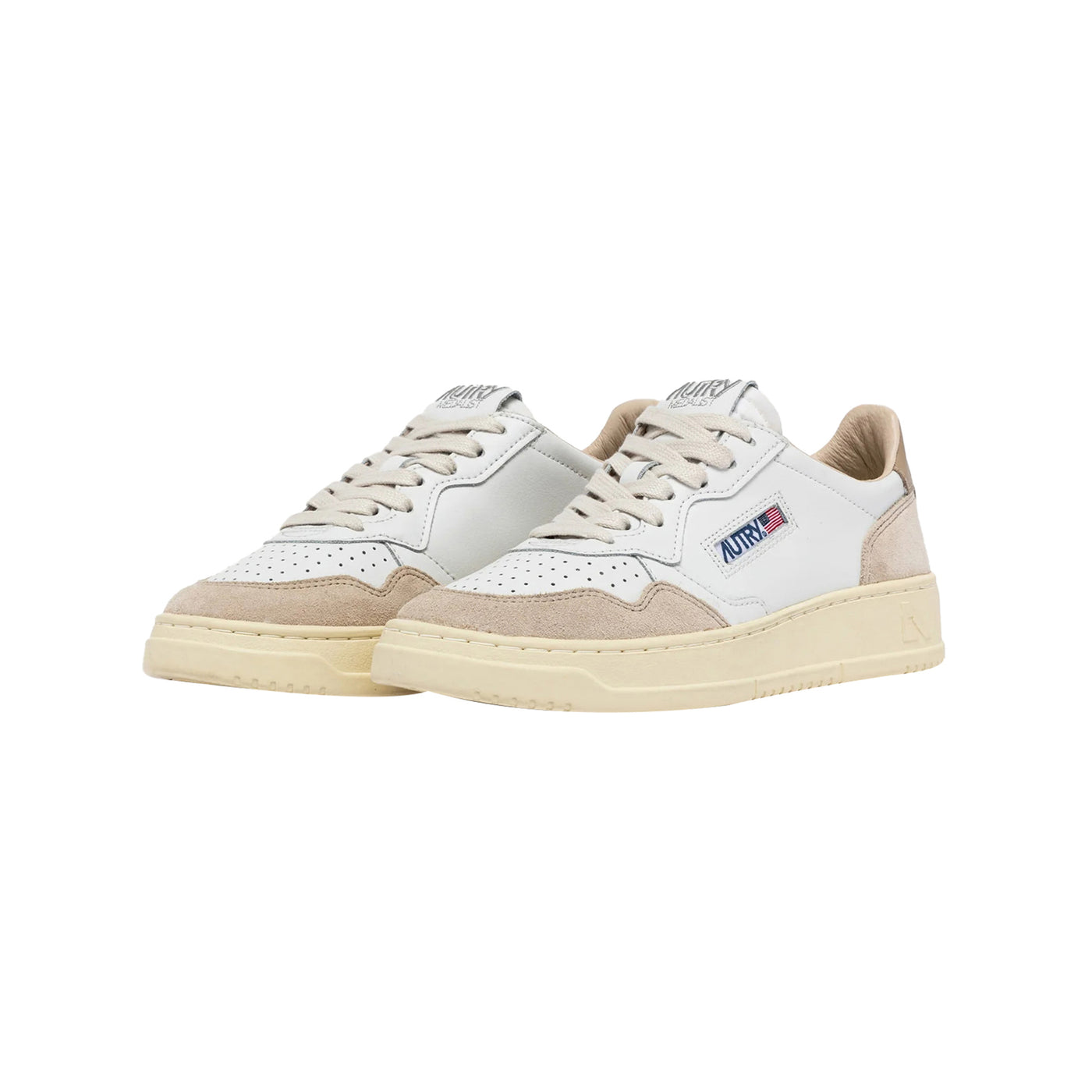 Sneakers Donna con dettagli scamosciati Beige