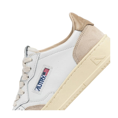 Sneakers Donna con dettagli scamosciati Beige dettaglio