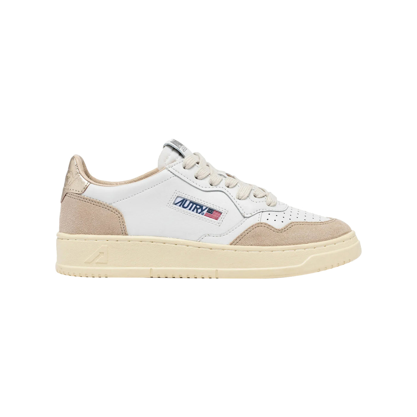 Sneakers Donna Medalist Pelle/Suede dettaglio Oro