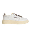 Sneakers Donna con lacci in cotone marrone