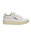 Sneakers Donna in pelle bianca con suola in gomma