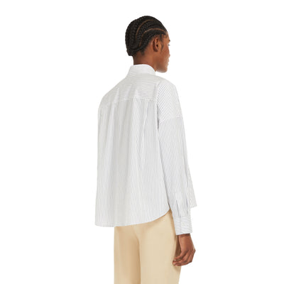 Camicia Donna Aureo a righe blu modello retro