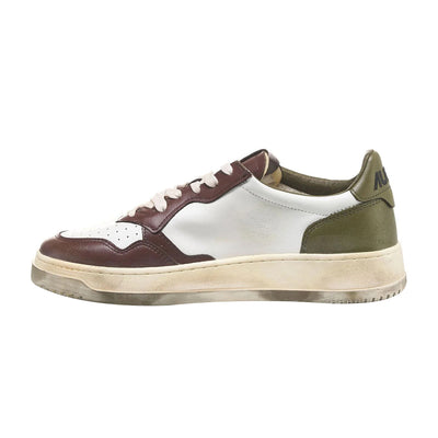 Sneakers Uomo modello Vintage con inserto Verde sul tallone e logo sul lato esterno