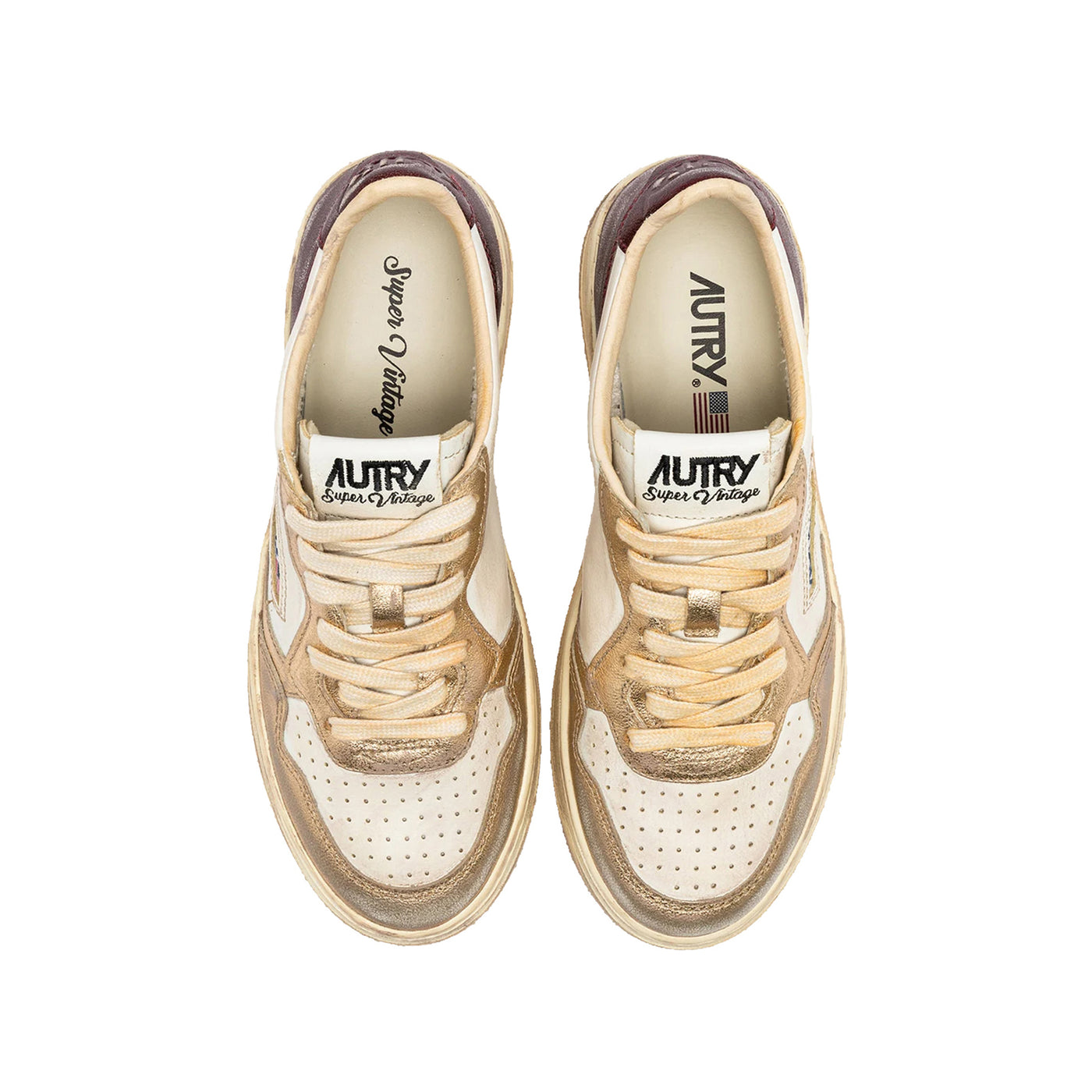 Sneakers Donna Medalist Low Vintage in pelle spazzolata