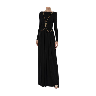Women's dress with metal chain
