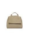 Borsa a mano Sveva Small in pelle beige