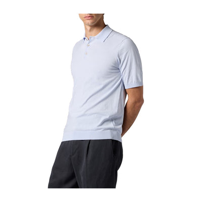 Men's polo shirt with ribbed bottom 