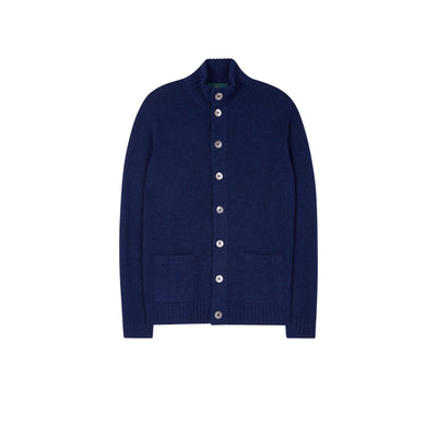 Cardigan Uomo in lana Landford Blu