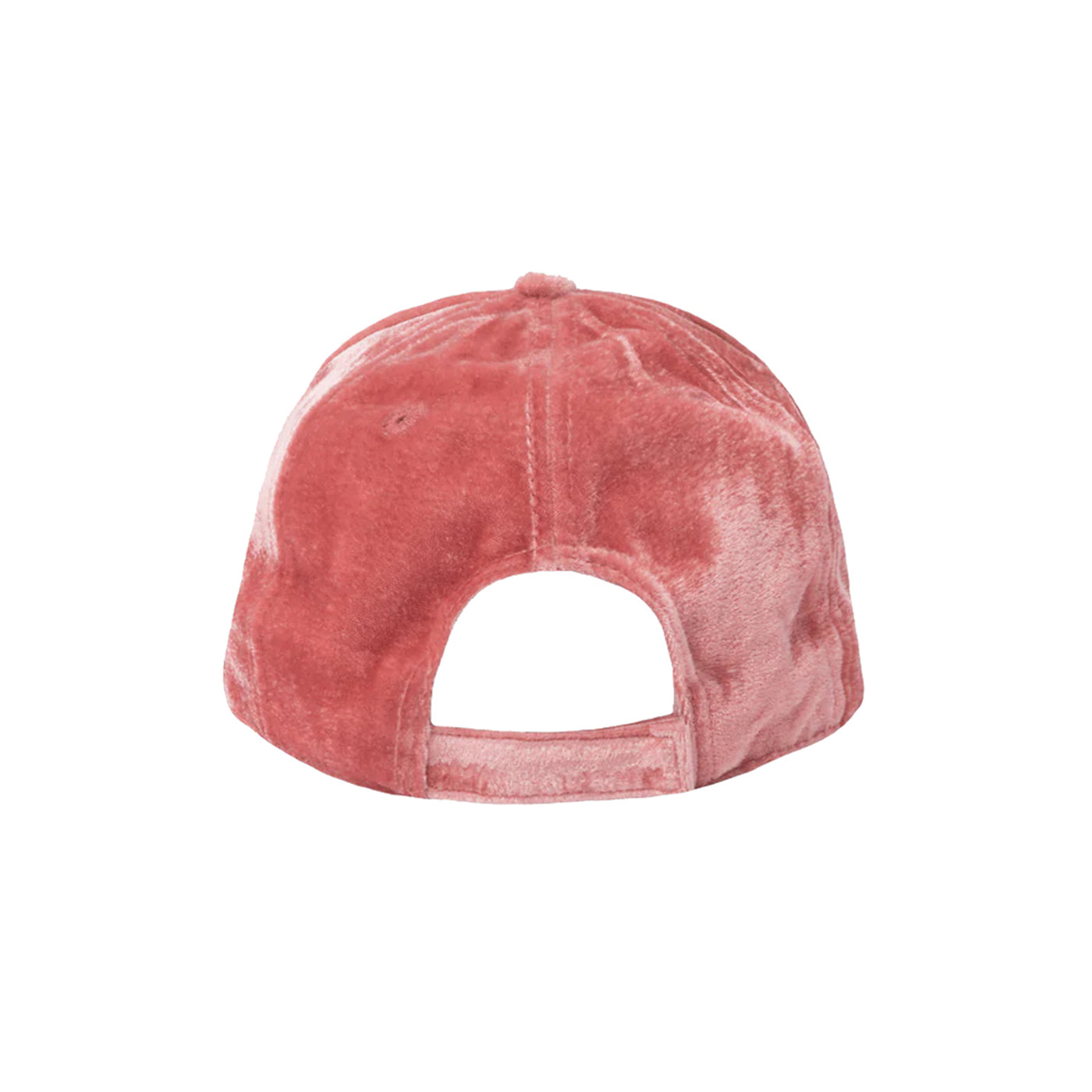 Retro Cappello da baseball in velluto rosa con logo con strass