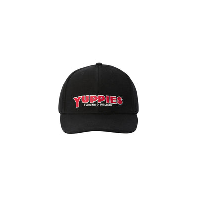 Cappello Uomo Baseball Wool Nero con ricamo Yuppies