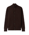 Cardigan Uomo Marrone a collo alto 