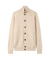 Cardigan Uomo in lana, a collo alto