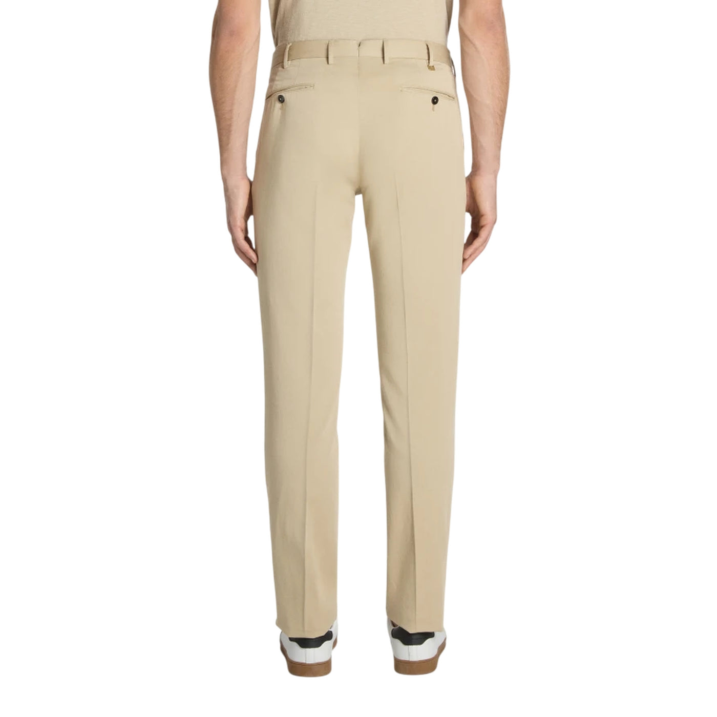 Pantaloni Uomo Slim in silkochino Beige modello retro