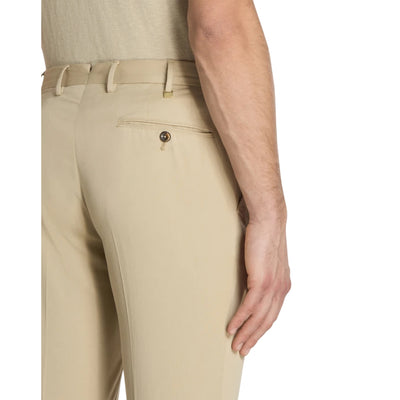 Pantaloni Uomo Slim in silkochino Beige dettaglio retro