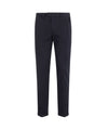 Pantalone Uomo Blu, in misto lana, con risvolto