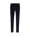 Pantalone Uomo Blu, lavorato a costine