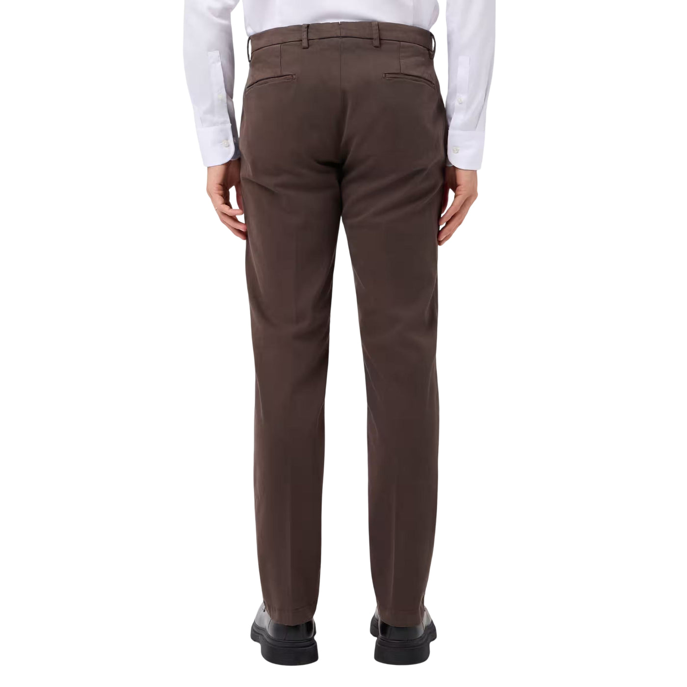 Pantaloni Uomo Marroni, con vita media e fit slim 
