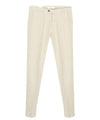 Pantaloni Uomo Panna, con vita media e fit slim 