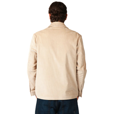 Giacca Uomo in velluto a coste Beige modello retro