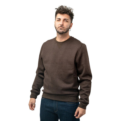 Felpa Uomo girocollo Vermont marrone modello