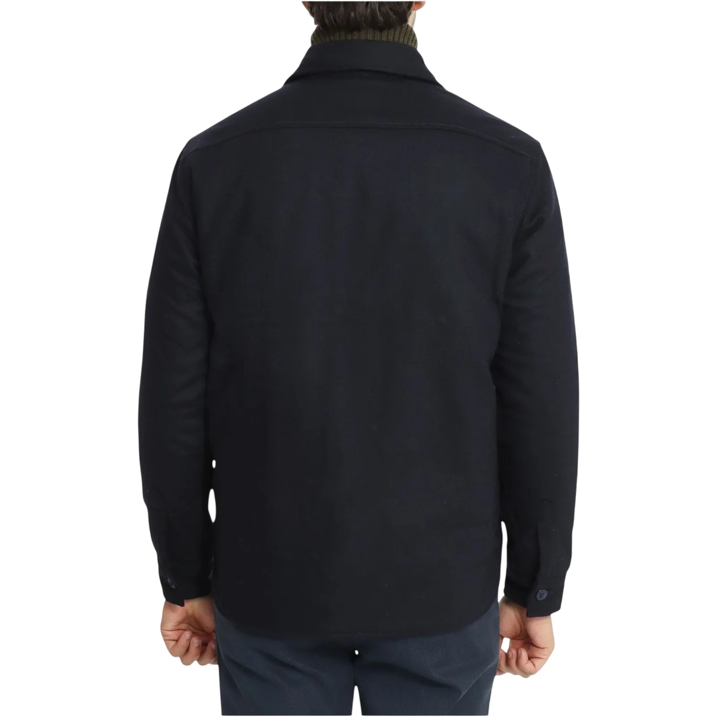 Giacca Uomo a camicia trapuntata Navy modello retro