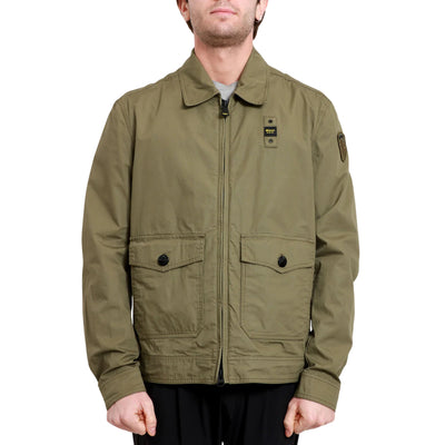 Giubbotto Uomo Federal Verde militare modello frontale