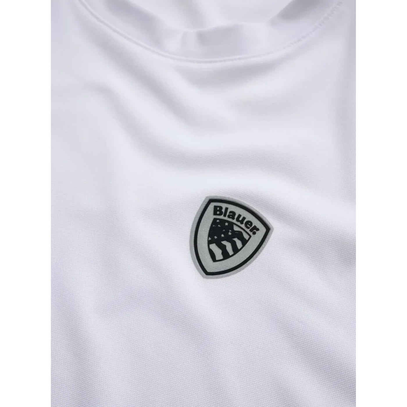 T-shirt Uomo Bianco con mini logo dettaglio
