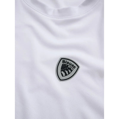 T-shirt Uomo Bianco con mini logo dettaglio