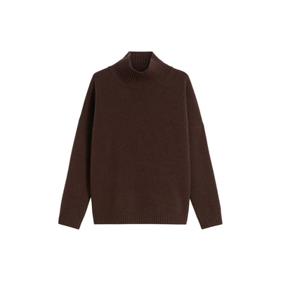 Maglia Donna a collo alto Marrone