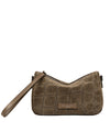 Borsa Donna Nora Pouch effetto cocco Verde oliva