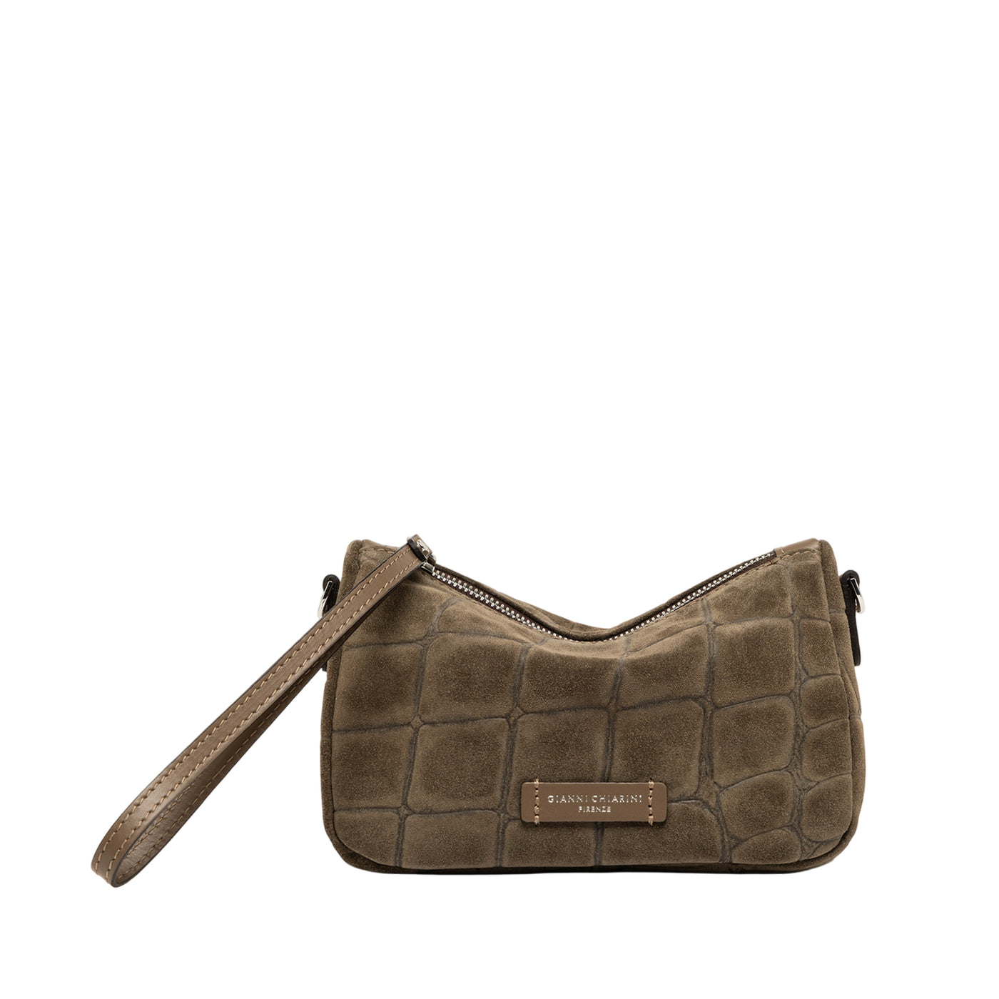 Borsa Donna Nora Pouch effetto cocco Verde oliva