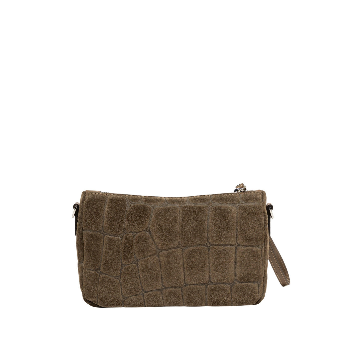 Borsa Donna Nora Pouch effetto cocco Verde oliva retro
