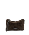 Borsa Donna Nora Pouch effetto cocco Marrone scuro