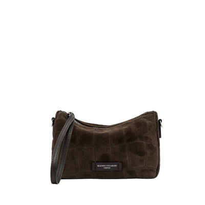 Borsa Donna Nora Pouch effetto cocco Marrone scuro