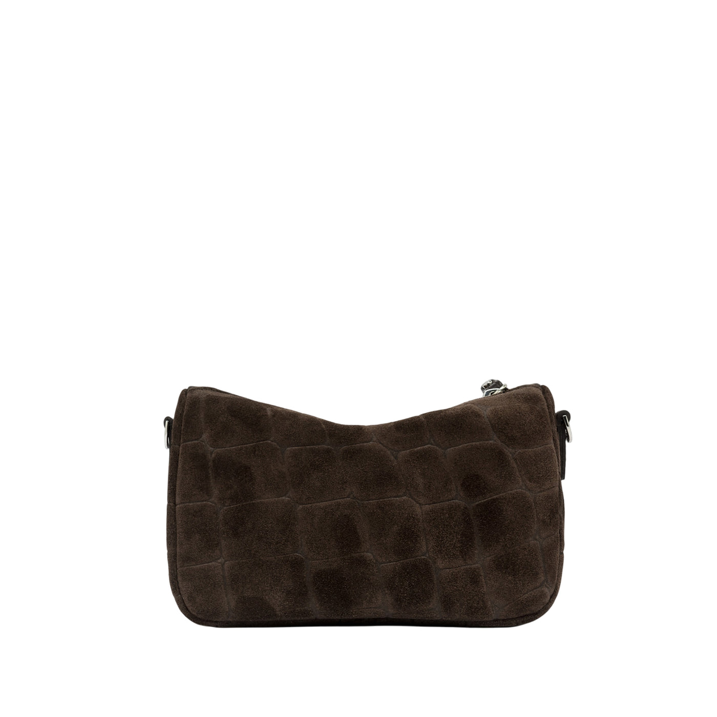 Borsa Donna Nora Pouch effetto cocco Marrone scuro retro