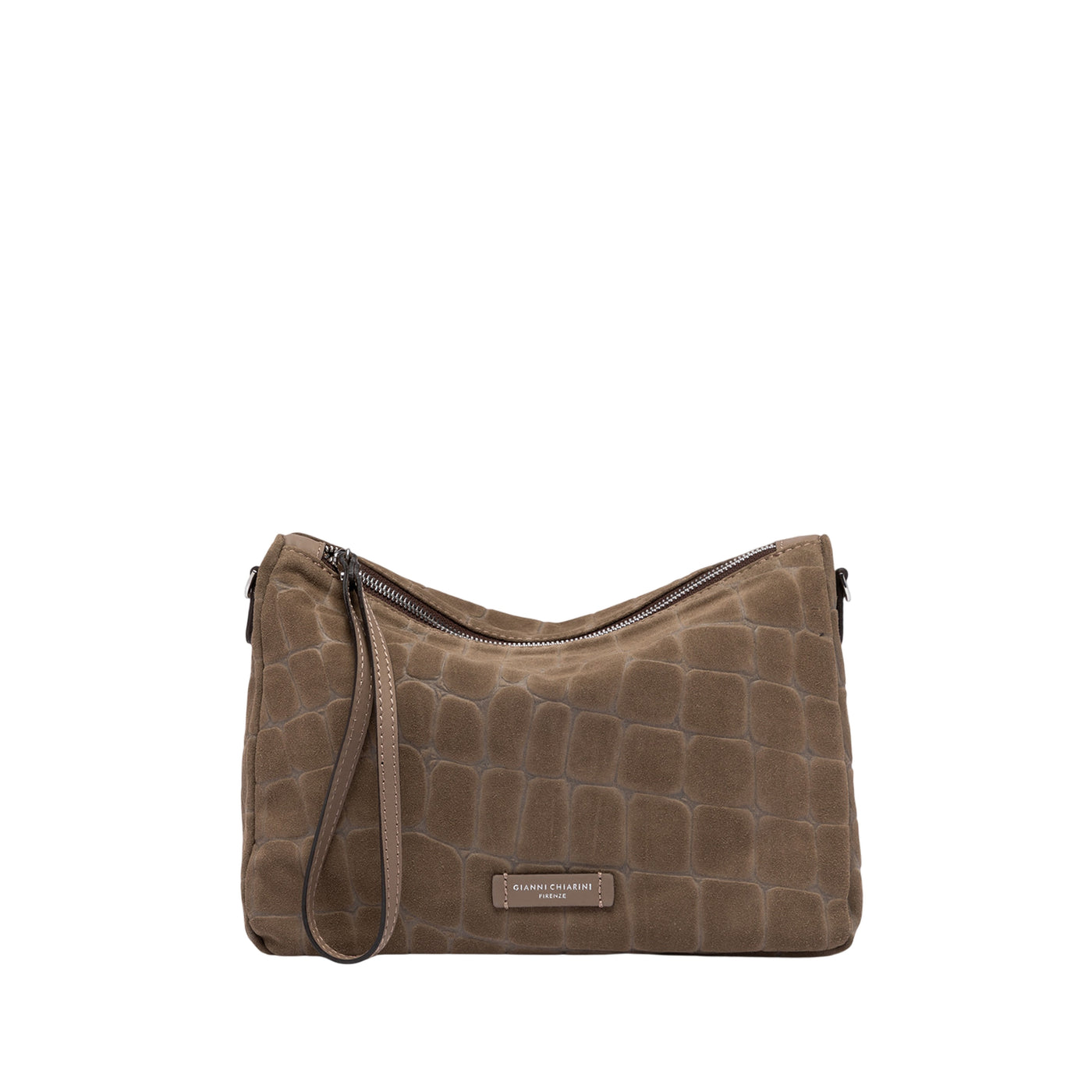 Borsa Donna Nora Pouch scamosciata effetto cocco beige