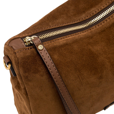 Borsa Donna Nora Pouch con cinturino Marrone dettaglio cinturino