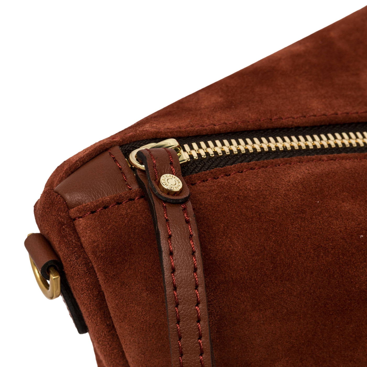 Borsa Donna Nora Pouch con cinturino Rosso dettaglio zip