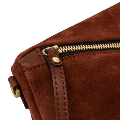 Borsa Donna Nora Pouch con cinturino Rosso dettaglio zip