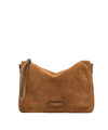 Pochette Nora Pouch marrone in pelle scamosciata