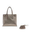 Borsa in pelle double con maxi grana