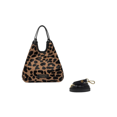 Borsa Donna, modello Dua animalier, con tracolla e pochette