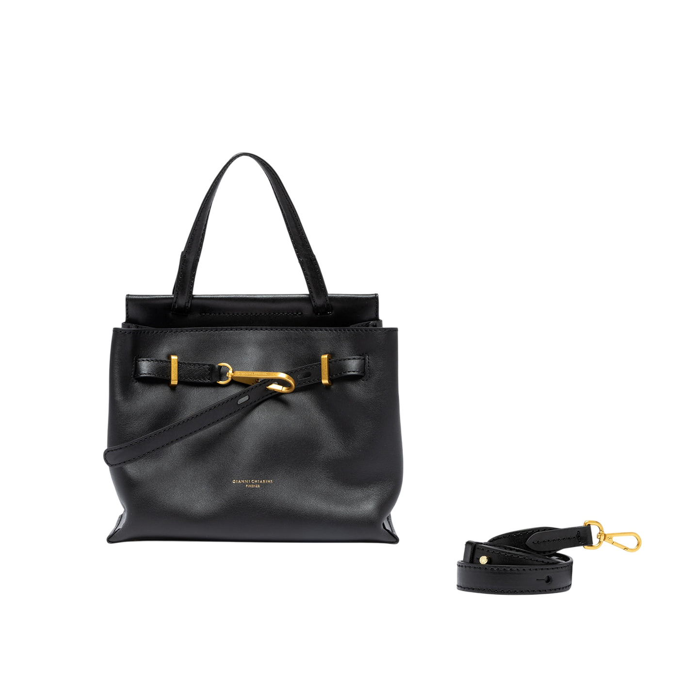 Borsa a mano Donna Tilda Nero con moschettone